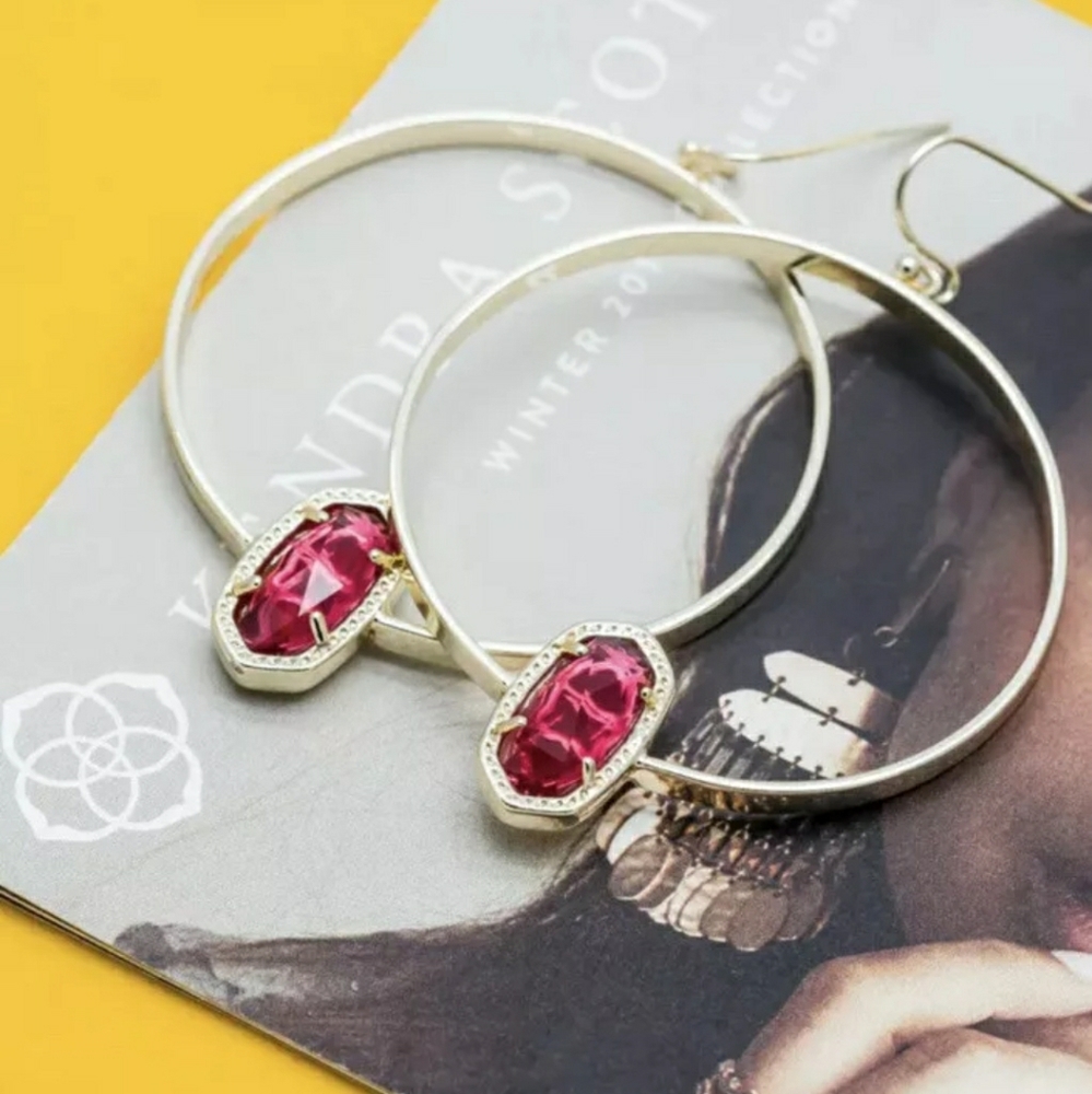 Gold/red Elora earrings